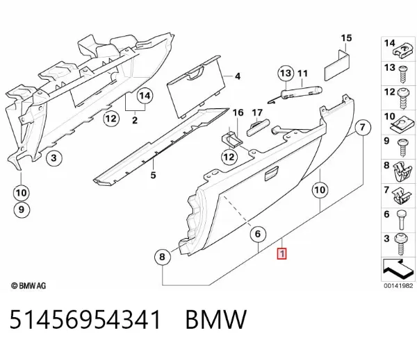 Tapa guantera BMW 1 E81