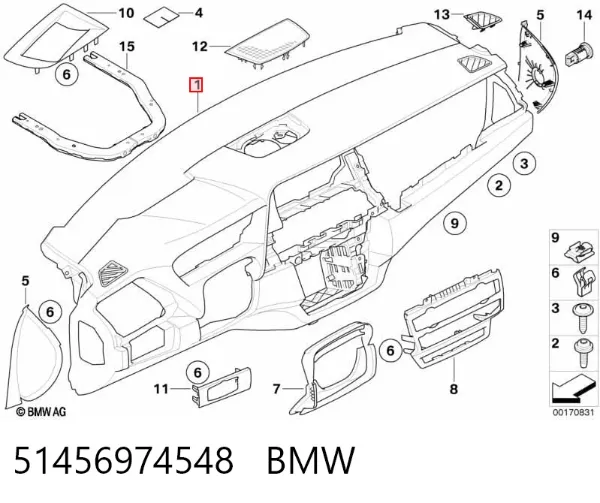 Salpicadero 51456974548 BMW