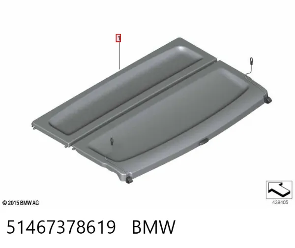 Bandeja trasera 51467378619 BMW