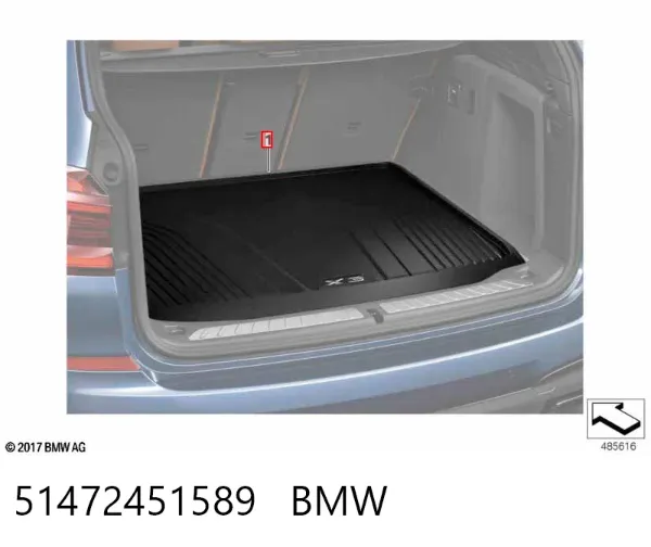 Alfombrilla del maletero 51472451589 BMW