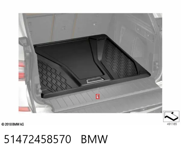 Alfombrilla del maletero 51472458570 BMW