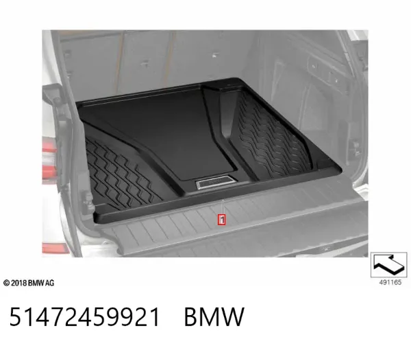 Alfombrilla del maletero 51472459921 BMW