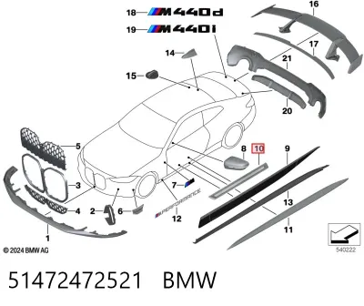 Estribos laterales BMW 51472472521