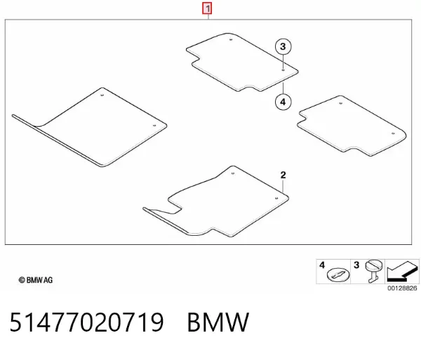 Alfombrillas 51477020719 BMW