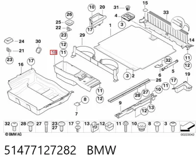 Tapa de la batería BMW 51477127282