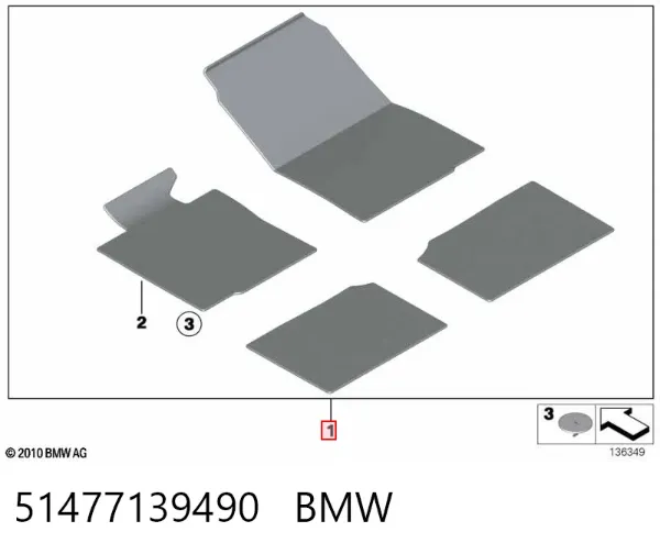 Alfombrillas 51477139490 BMW