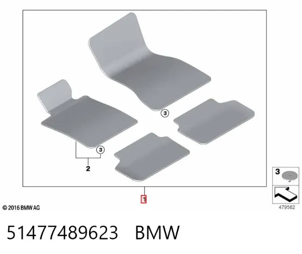 Alfombrillas 51477489623 BMW