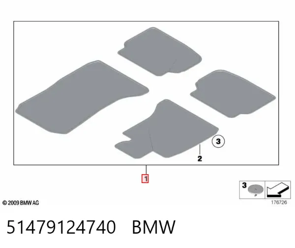 Alfombrillas BMW 7 F01, F02, F03, F04