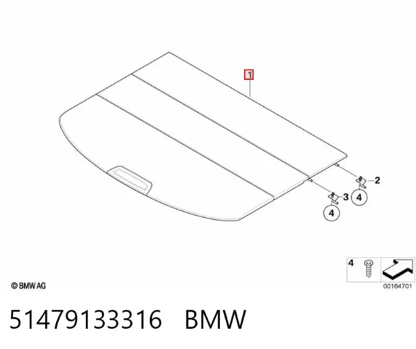 Bandeja trasera 51479133316 BMW