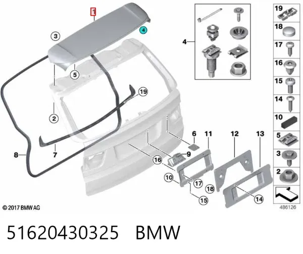 Alerón 51620430325 BMW
