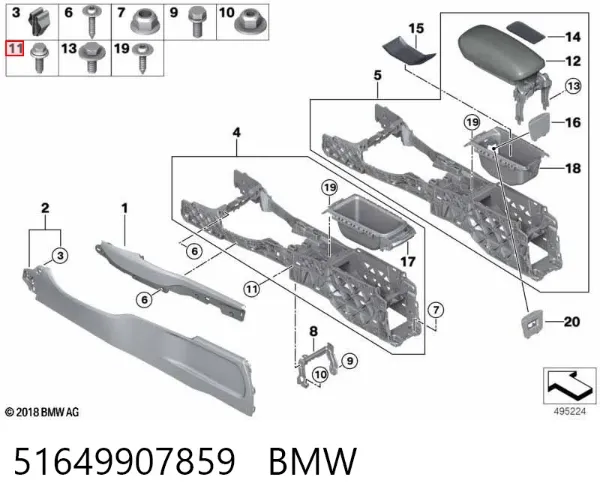 Tornillo culata 51649907859 BMW