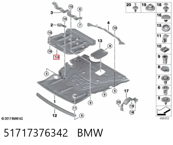 Absorbedor del parachoques delantero 51717376342 BMW