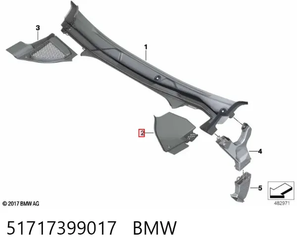Tapón lateral de cubrejunta 51717399017 BMW