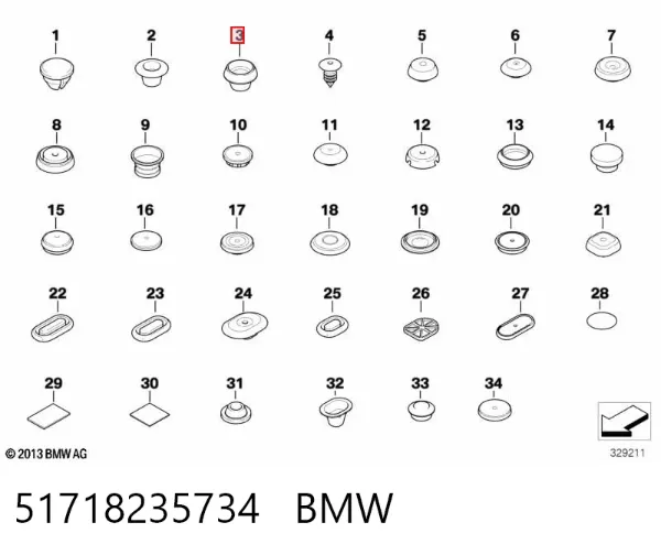 Kit de reparación cilindro de freno principal 51718235734 BMW