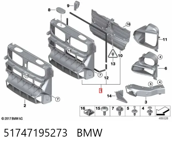 Soporte de radiador BMW X6 E71