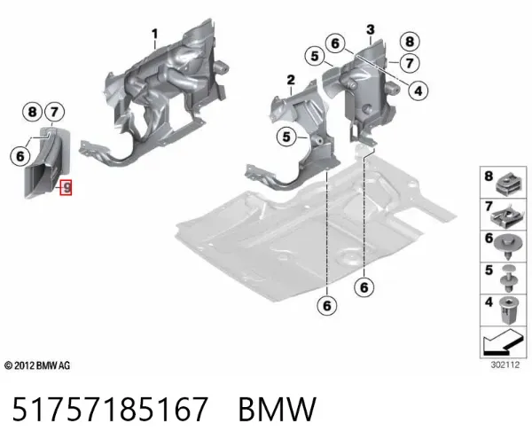 Deflector de aire del radiador izquierdo 51757185167 BMW