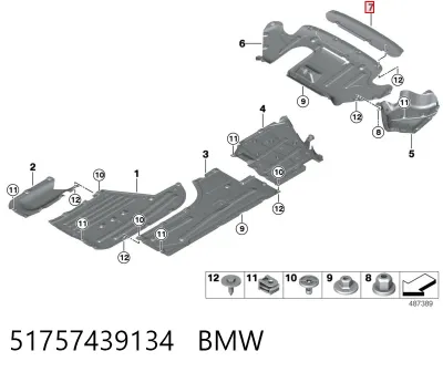 Alerón del parachoques trasero BMW 51757439134