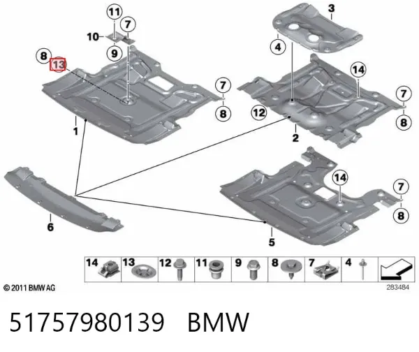 Soporte de parachoques delantero 51757980139 BMW