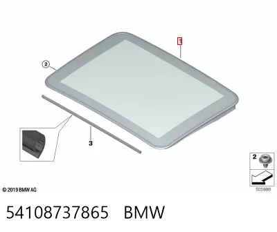 Tapa de techo corredizo BMW 54108737865