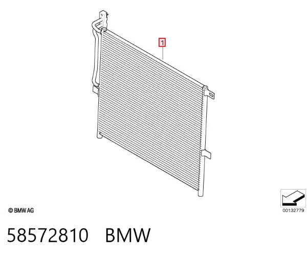 Condensador aire acondicionado 58572810 BMW