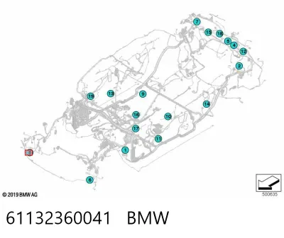 Conector de faro antiniebla BMW 61132360041