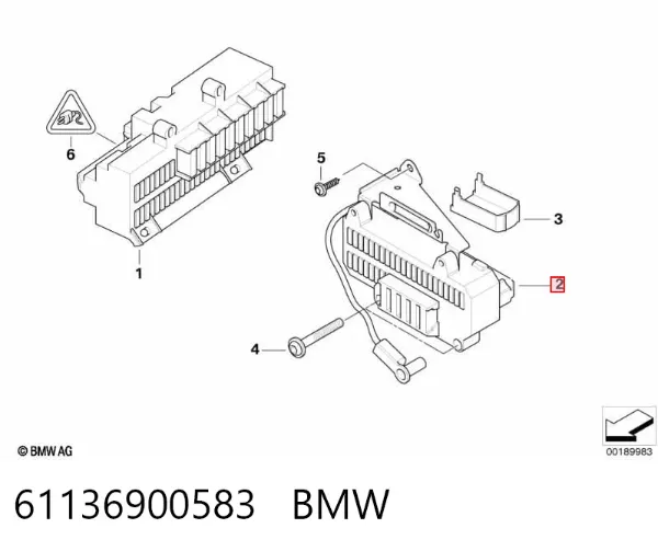 Caja de fusibles BMW 7 E65, E66, E67