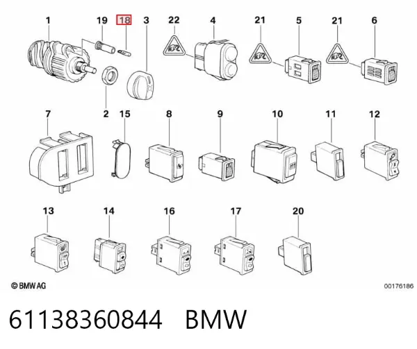 Bombilla 61138360844 BMW