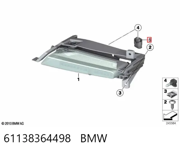 Bombilla antiniebla 61138364498 BMW