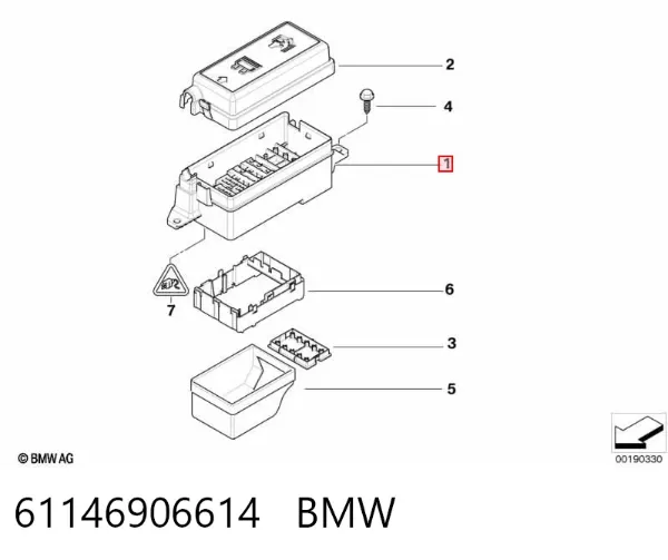 Caja de fusibles 61146906614 BMW
