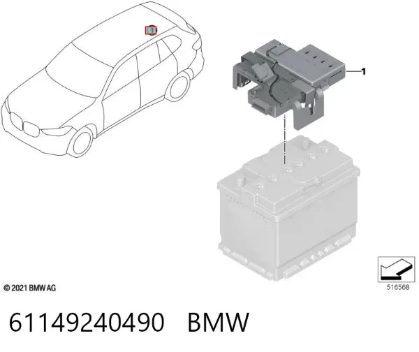 Caja de fusibles 61149240490 BMW