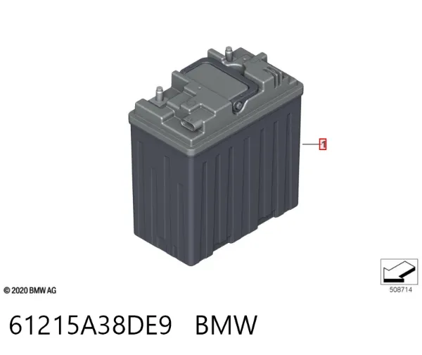 Batería 61215A38DE9 BMW