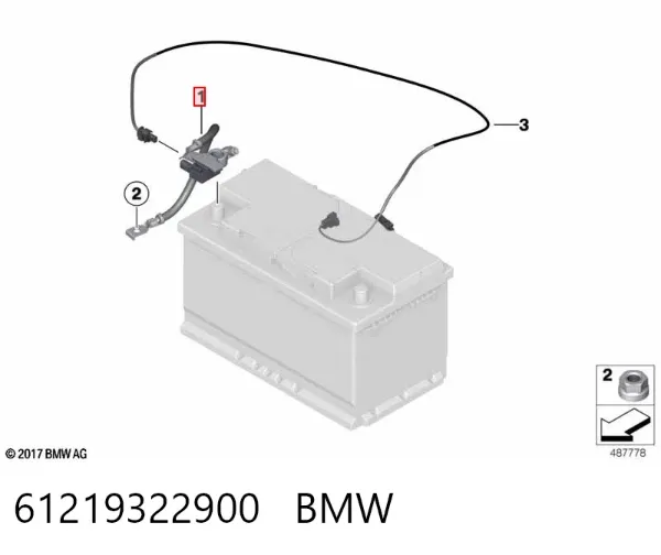 Relé de control de carga de batería 61219322900 BMW
