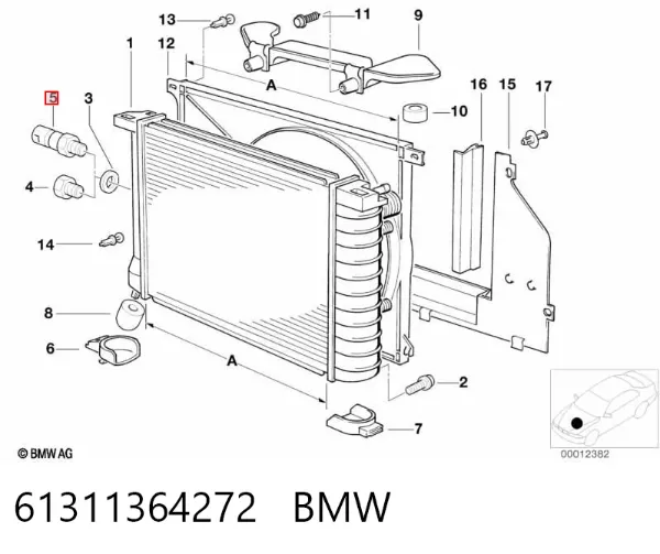 Sensor de temperatura 61311364272 BMW
