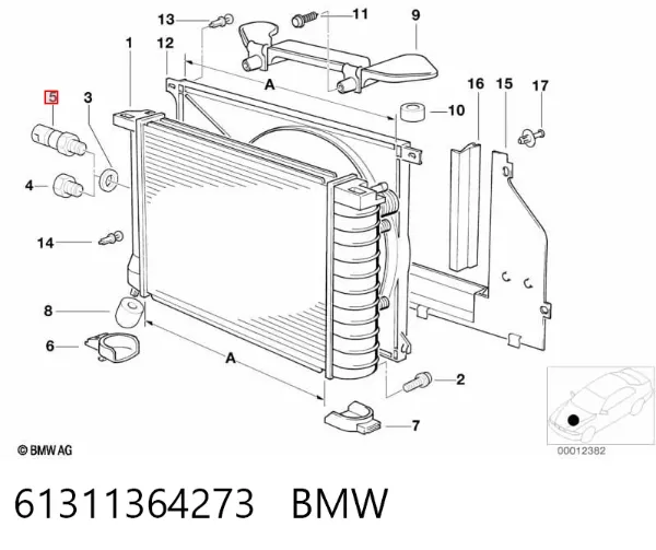 Sensor de temperatura 61311364273 BMW