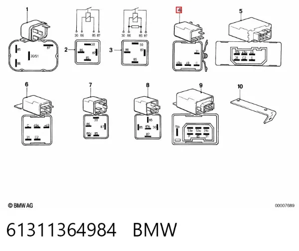 Relé de intermitentes 61311364984 BMW