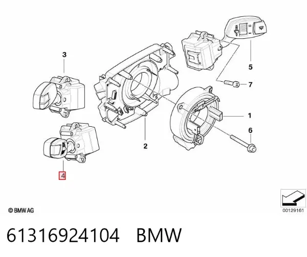 Interruptor de control de crucero 61316924104 BMW