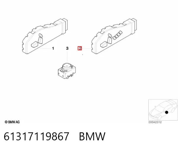 Bloque de botones del mecanismo de ajuste de asiento izquierdo 61317119867 BMW