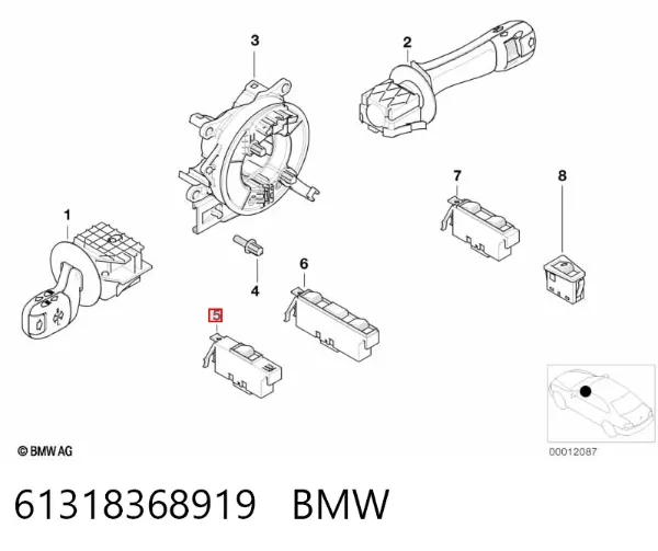 Botón de encendido del motor del elevalunas delantero izquierdo 61318368919 BMW