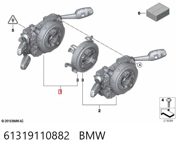 Conmutador columna dirección 61319110882 BMW