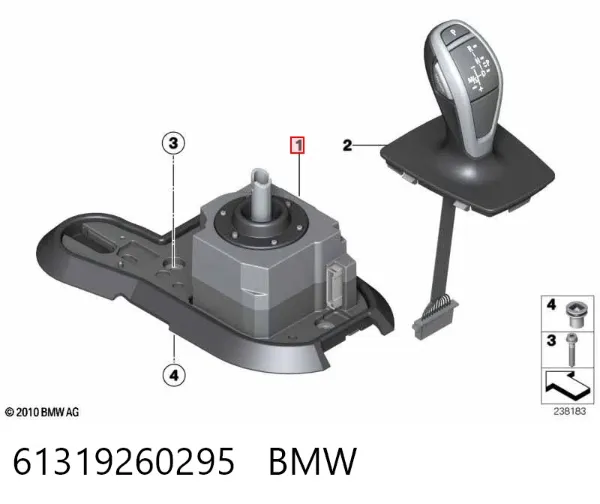 Mecanismo de selección de marchas 61319260295 BMW