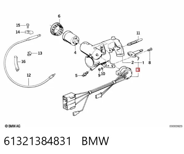 Conmutador de arranque 61321384831 BMW