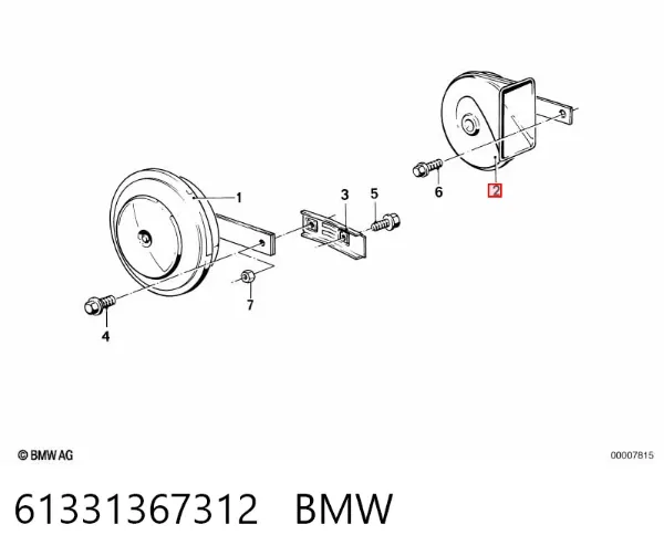 Claxon 61331367312 BMW
