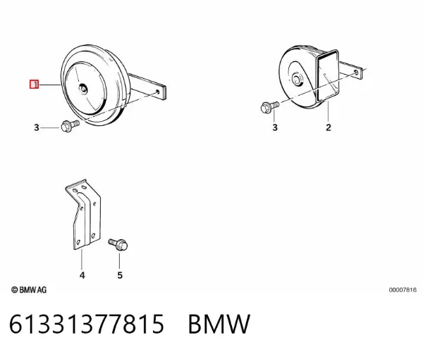 Claxon 61331377815 BMW
