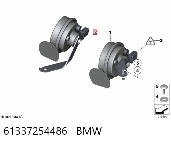 Claxon 61337254486 BMW