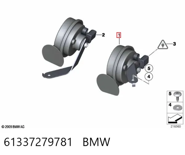 Claxon 61337279781 BMW