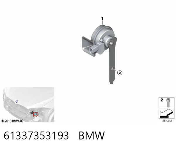 Claxon 61337353193 BMW