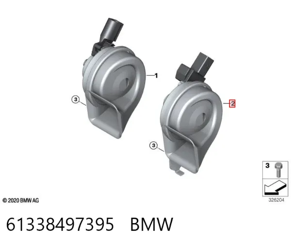 Claxon 61338497395 BMW