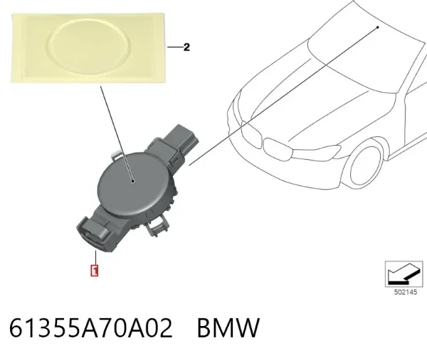 Sensor de lluvia 61355A70A02 BMW