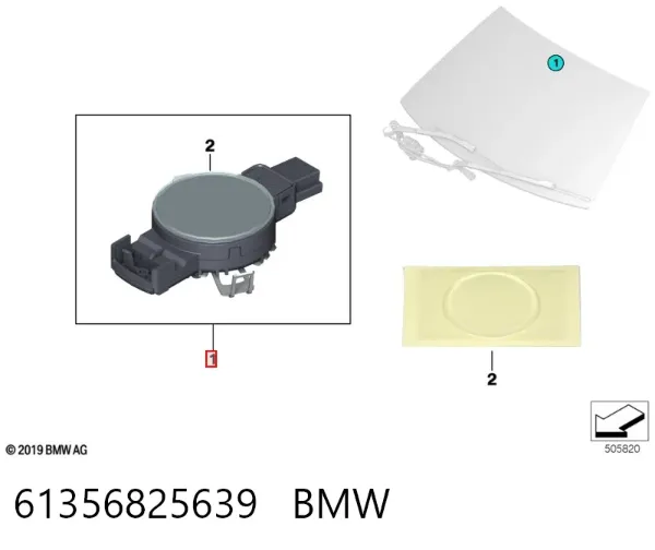 Sensor de lluvia 61356825639 BMW