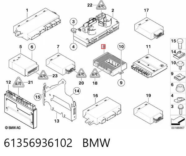 Módulo de control de verificación de lámparas 61356936102 BMW